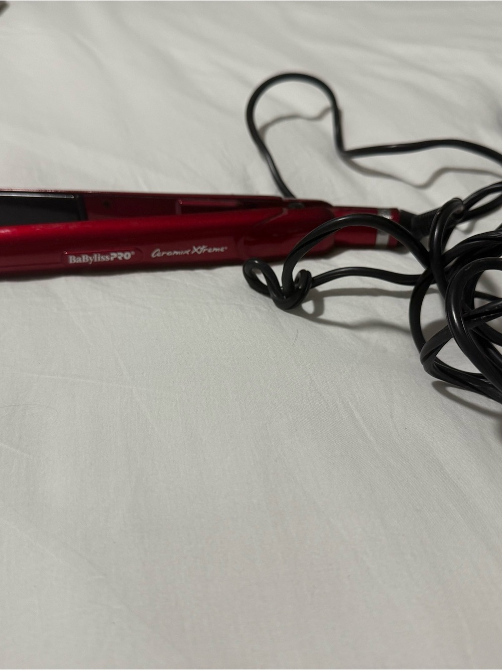 BaByliss Pro Red Ceramic Flat Iron Hair Straightener